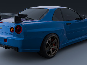 Nissan skyline GTR Modelo 3D