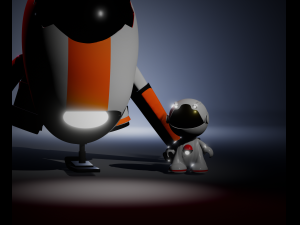Navicella spaziale con astronauta File per stampa in 3D 3D-printmodel