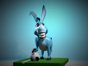 Asino campione sport File stl per stampa 3d Modello di stampa 3D