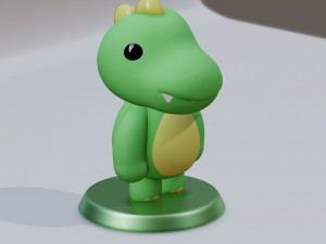 Draghetto chibi- chibi mini dragon 3D Print Model