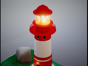 Il faro- scena con mare - the lighthouse file stl 3D Принт Модель