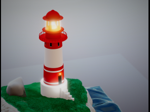 Il faro- scena con mare - the lighthouse file stl 3D Принт Модель