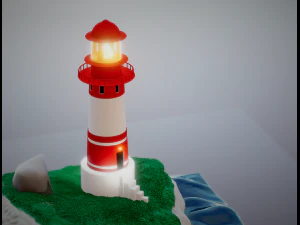 Il faro- scena con mare - the lighthouse file stl 3D Print Model