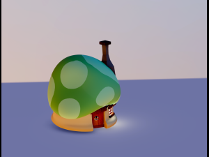 Casa dei Puffi - smurf house Stl file for 3d printing 3D-Druckmodell