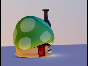 Casa dei Puffi - smurf house Stl file for 3d printing 3D-Druckmodell
