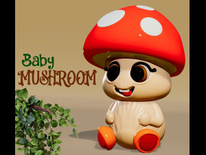 Funghetto - MUSHROOM file stl per stampa 3d 3D प्रिंट मॉडल