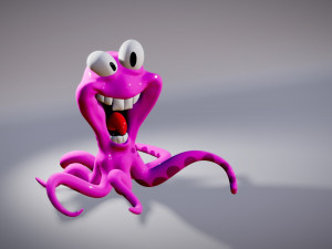 Squid Comic 3d stl file 3D-Druckmodell