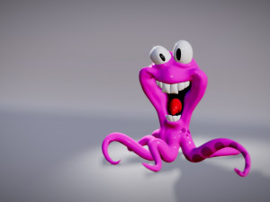 Squid Comic 3d stl file 3D-Druckmodell