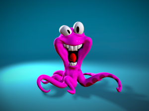 Squid Comic 3d stl file 3D-Druckmodell