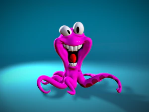 Squid Comic 3d stl file 3D Print Model