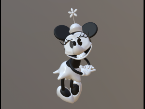 Mickey Mouse e Minnie in street - file stl stampa 3d 3D-Druckmodell