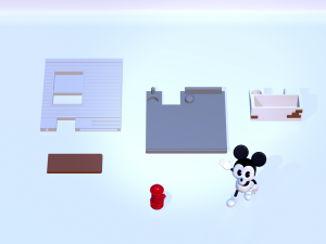Portaoggetti porta cellulare da scrivania Mickey mouse - file stl stampante 3d 3D-Druckmodell