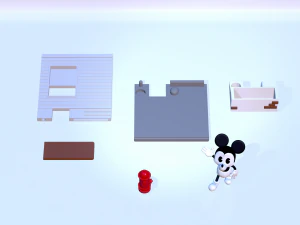 Portaoggetti porta cellulare da scrivania Mickey mouse - file stl stampante 3d 3D Print Model