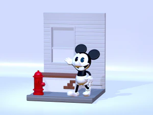 Portaoggetti porta cellulare da scrivania Mickey mouse - file stl stampante 3d 3D Print Model