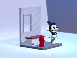 Portaoggetti porta cellulare da scrivania Mickey mouse - file stl stampante 3d 3D-Druckmodell