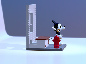 Portaoggetti porta cellulare da scrivania Mickey mouse - file stl stampante 3d 3D-Druckmodell