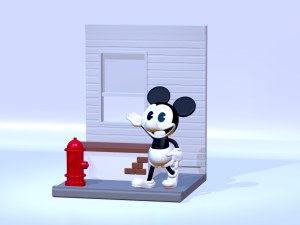 Portaoggetti porta cellulare da scrivania Mickey mouse - file stl stampante 3d 3D-Druckmodell