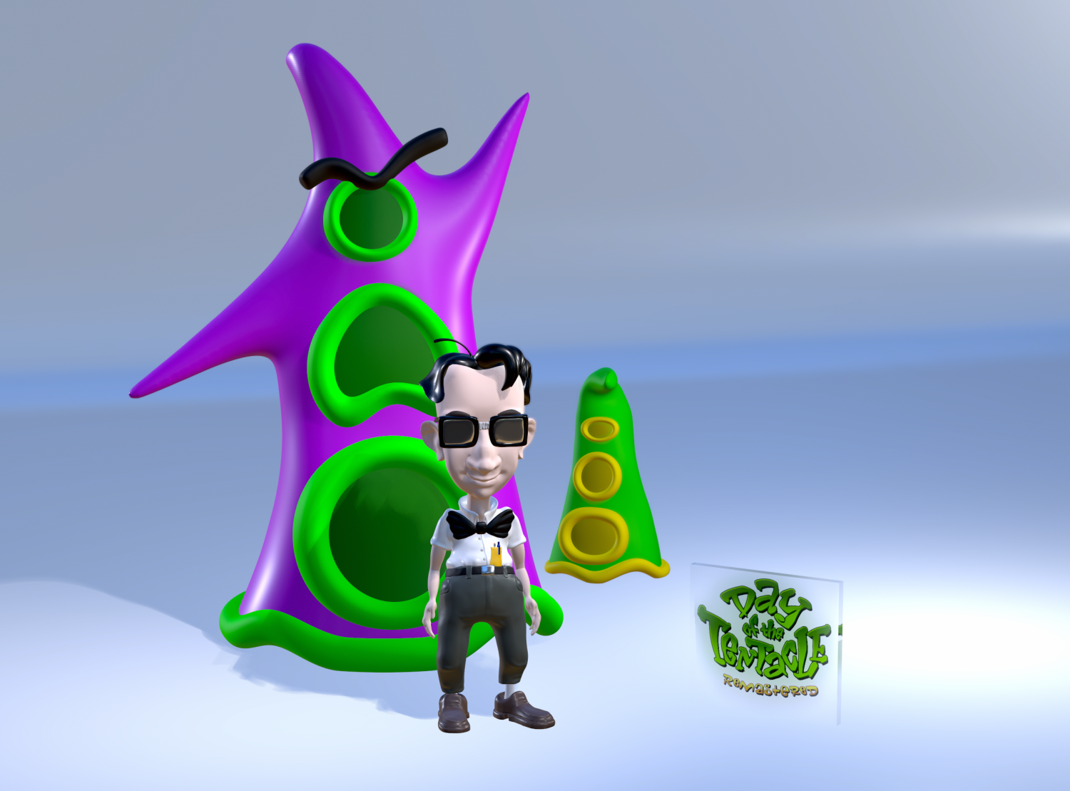 DAY OF THE TENTACLE action figure file stl print 3d 3D Принт Модель in  Скульптуры 3DExport