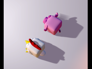 Farm animals - pig and chicken minimal design filestl model3d print3d - animali della fattoria 3D Принт Модель