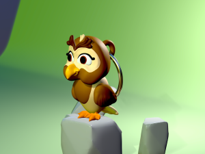 Keychain pendant How cartoon animals forest - file stl model 3d print 3d Gufo portafortuna portachi Modelo de impresión 3D