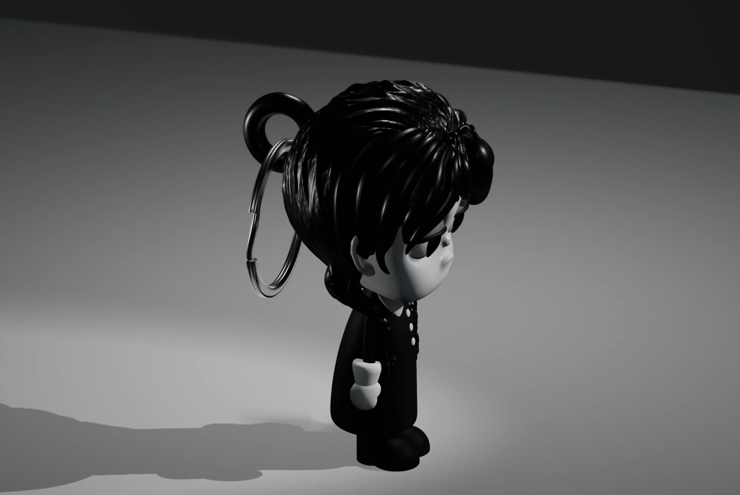 Keychain pendant Wednesday baby small- file stl model 3d print 3d 3D Print Model .c4d .max .obj .3ds .fbx .stl .blend