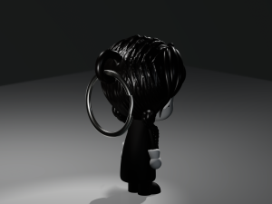Keychain pendant Wednesday baby small- file stl model 3d print 3d Modelo de impresión 3D