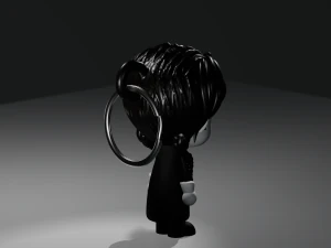 Keychain pendant Wednesday baby small- file stl model 3d print 3d 3D Print Model