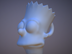 Keychain pendant Bart Simpson file stl model 3d print 3d 3D Print Model
