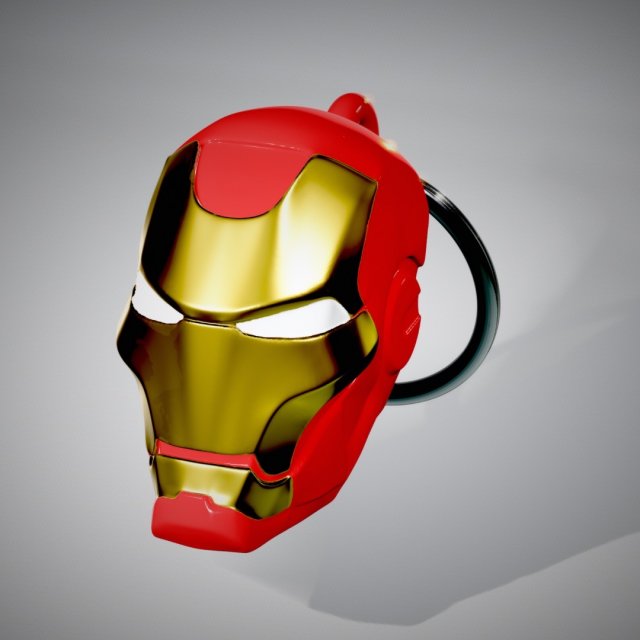 Keychain pendant ironman mask file stl model 3d print 3d Modelo de Impressão 3D .c4d .max .obj .3ds .fbx .stl .blend 