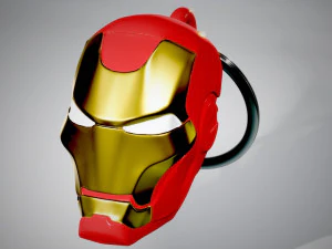 Portachiavi ciondolo ironman maschera file stl modello 3d stampa 3d Modello di stampa 3D