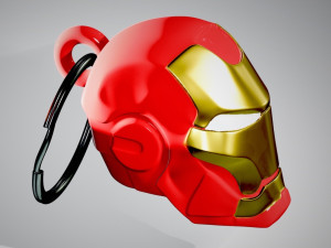 Keychain pendant ironman mask file stl model 3d print 3d Modelo de Impressão 3D
