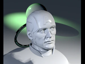 Ciondolo portachiavi Capitan America file stl modello 3d stampa 3d Modello di stampa 3D
