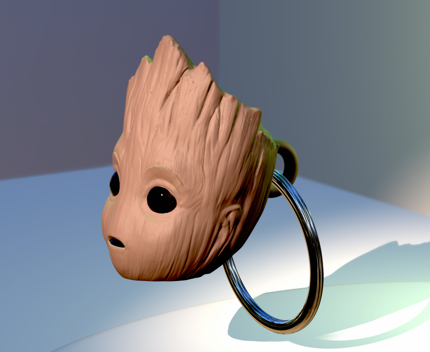 STL-Datei Baby Groot 3d ohne Klammern, Schlüsselanhänger