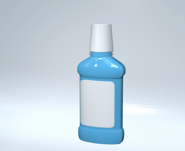 Mouthwash bottle file stl model 3d print 3d colluttorio in bottiglia Model do druku 3D .c4d .max .obj .3ds .fbx .stl .blend 