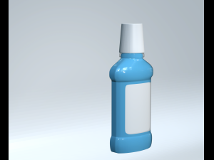 Mouthwash bottle file stl model 3d print 3d colluttorio in bottiglia Model do druku 3D