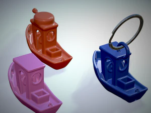 Benchy boat 3 modello 3d il primo &egrave; il ciondolo portachiavi, il secondo &egrave; una barca e 3 &egrave; la barca da battaglia Benchy fil Modello di stampa 3D