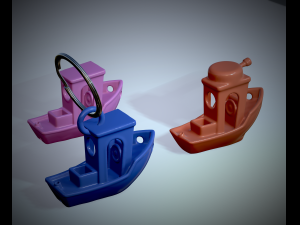 Benchy boat 3 model 3d first is Keychain pendant second is a boat and 3 is battle boat Benchy fil 3D Принт Модель