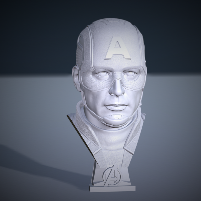 Bust capitan America file stl model 3d print 3d 3D प्रिंट मॉडल .c4d .max .obj .3ds .fbx .stl .blend