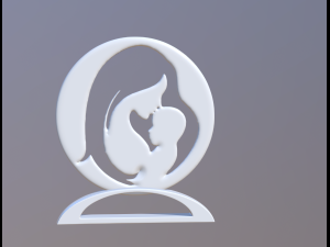Bust mom and son file stl model 3d print 3d Busto mamma e figlio cornice 3Dプリントモデル