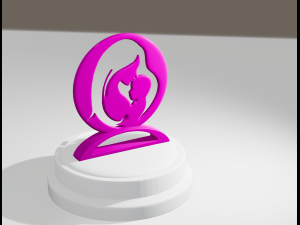 Bust mom and son file stl model 3d print 3d Busto mamma e figlio cornice 3D Print Model
