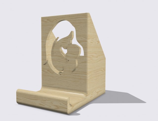 Desktop smartphone holder Mom and son drop pen FOR desktop Portacellulare da scrivania con decoro 3D 프린트 모델 .c4d .max .obj .3ds .fbx .stl .blend 