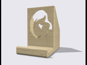 Desktop smartphone holder Mom and son drop pen FOR desktop Portacellulare da scrivania con decoro 3D 프린트 모델