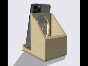 Desktop smartphone holder Mom and son drop pen FOR desktop Portacellulare da scrivania con decoro 3D 프린트 모델