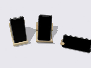 3 model Desktop smartphone holder Achievable in wood or print it in 3d printing 3D Print Model