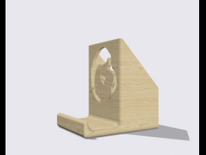 3 model Desktop smartphone holder Achievable in wood or print it in 3d printing 3D Print Model