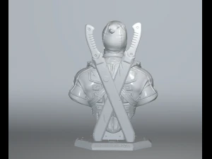 Deadpool Bust Remastered Supportless Edition STL 3D Print Model