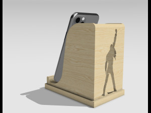 Desktop smartphone holder QUEEN BAND drop pen FOR desktop Portacellulare 3D Print Model
