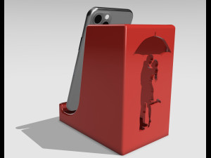 Desktop smartphone holder romantic drop pen FOR desktop stand 3D Print Model