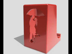 Desktop smartphone holder romantic drop pen FOR desktop stand 3D Print Model