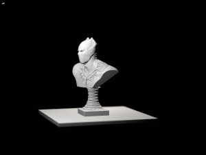 BLACK PANTHER BUST file stl garantito e stampabile 3D Print Model